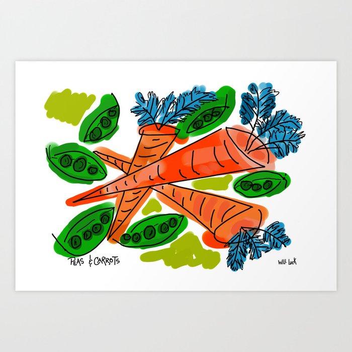 Peas & Carrots Art Print
