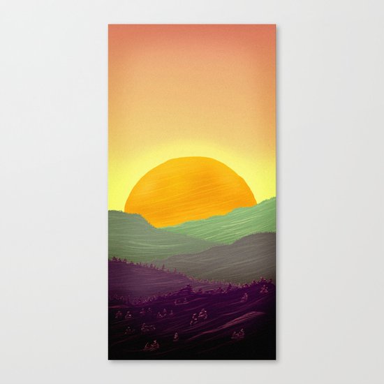 Mountain sunset Canvas Print