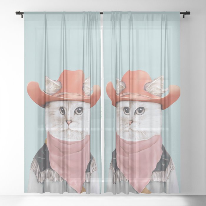 Rodeo Cat Sheer Curtain