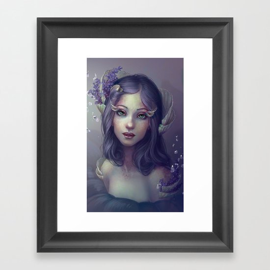 Lavender and Shells Framed Art Print
