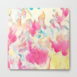 Pink Baby Pastel Colors Abstract Metal Print