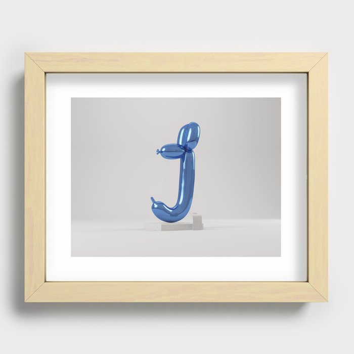 "J" Jeff Koons letter Recessed Framed Print
