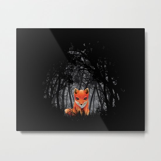 Vulpes Vulpes at Night Metal Print