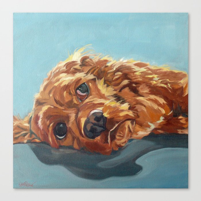 Newton the Lounging Cocker Spaniel Canvas Print