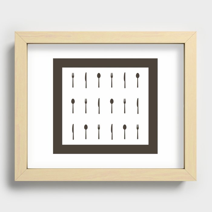 Fork, spoon and knife Recessed Framed Print