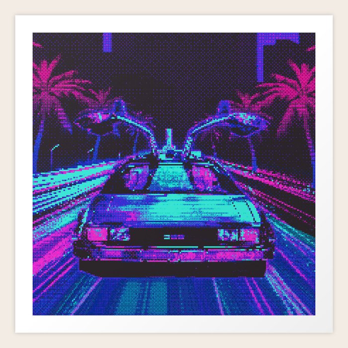 Retro Pixel Art Vaporwave Car Art Print By Rhnpredator Society6 retro pixel art vaporwave car art print by rhnpredator