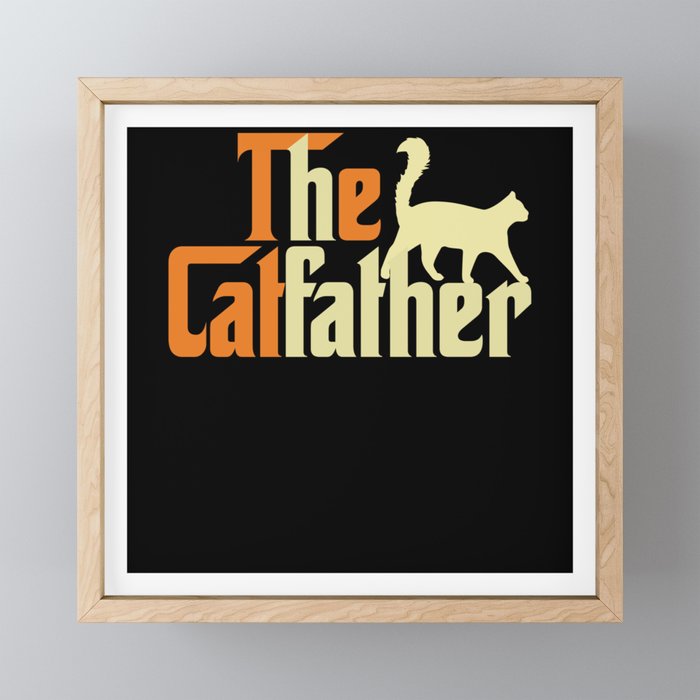 The Cat Father Daddy Kitten Pet Owner Framed Mini Art Print