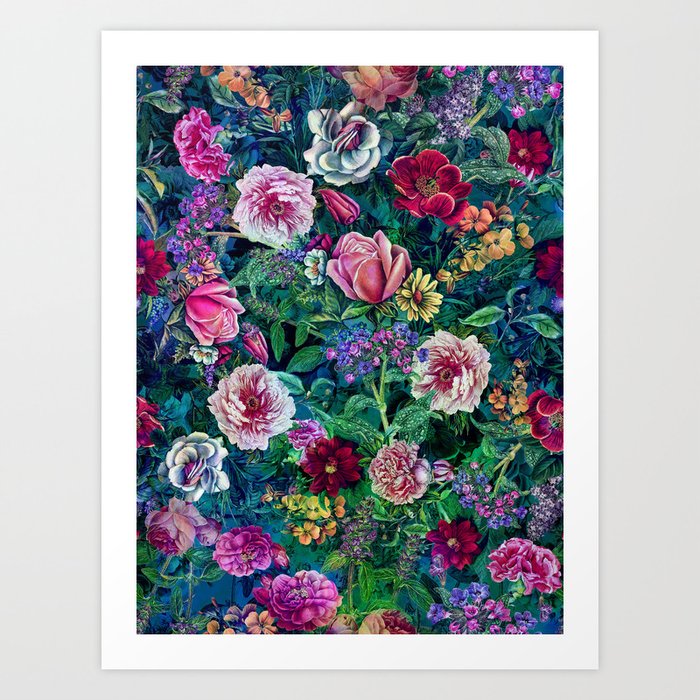 Botanical Flowers II Art Print by rizapeker | Society6