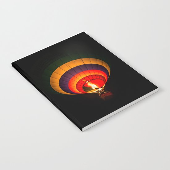 Night hot air balloon adventure Notebook