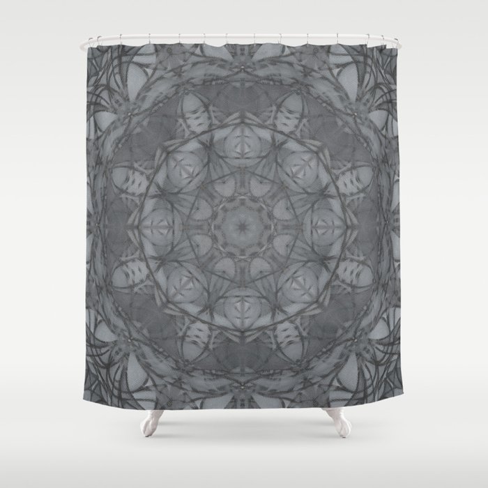 Mandala of My Indigo Light Shower Curtain