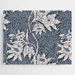 William Morris Tulip and Willow Navy Blue Jigsaw Puzzle