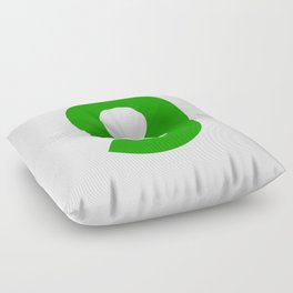 Number 9 (Green & White) Floor Pillow