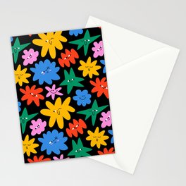 Colorful abstract shape cartoon character seamless pattern Stationery Card
