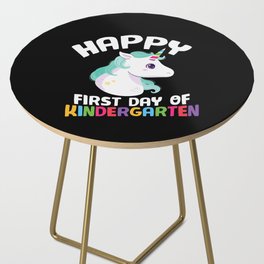 Happy First Day Of Kindergarten Unicorn Side Table