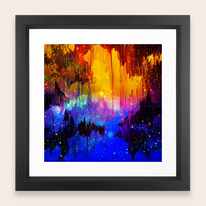 Castles In The Mist Magical Abstract Acrylic Painting Mixed Media