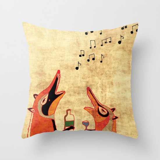 Fox fun Throw Pillow