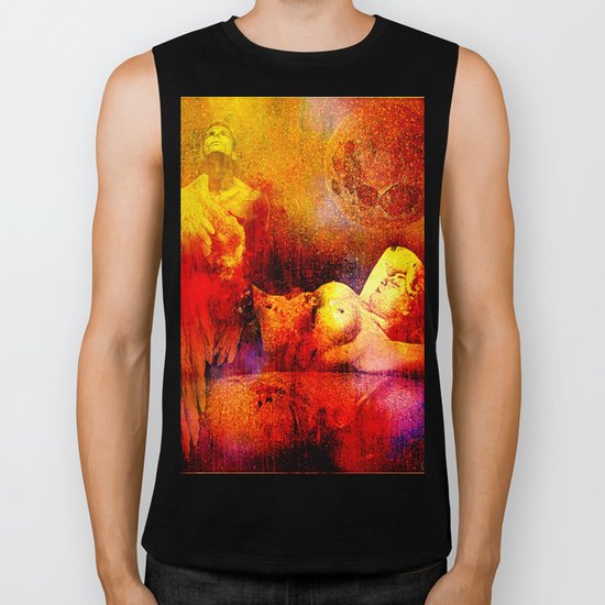 Sleep with an angel Biker Tank