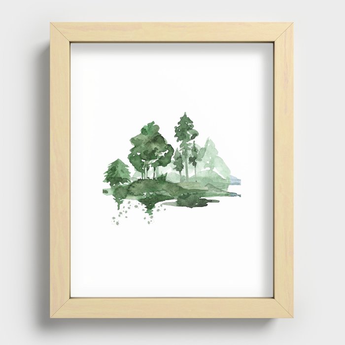 Foggy Forest Series 3 Recessed Framed Print