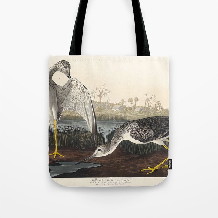 Tell-tale Godwit or Snipe from Birds of America (1827) by John James Audubon  Tote Bag