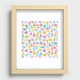 (not so) Scary Aliens... boo! Recessed Framed Print