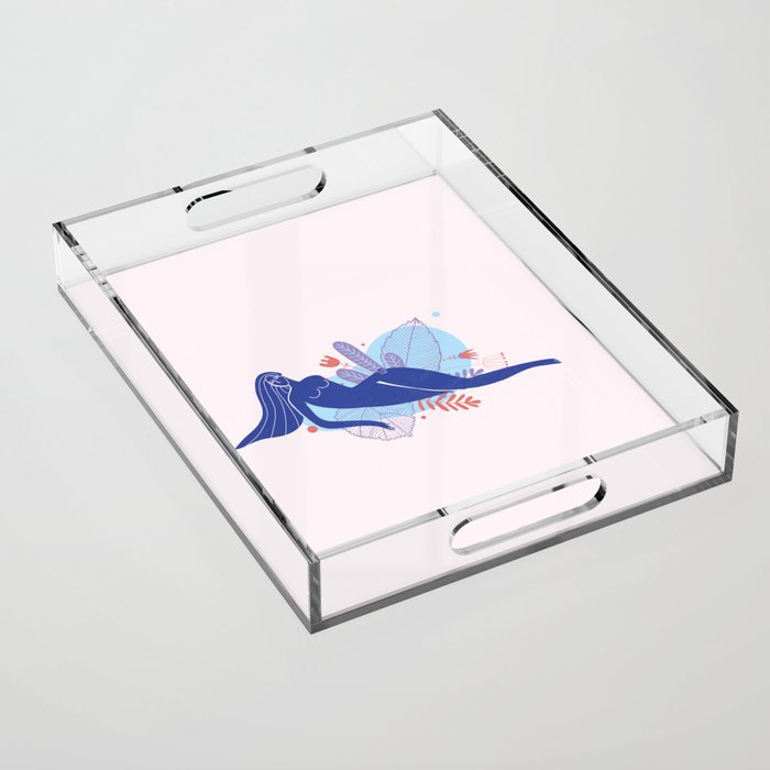 Matisse inspired woman silhouette Acrylic Tray