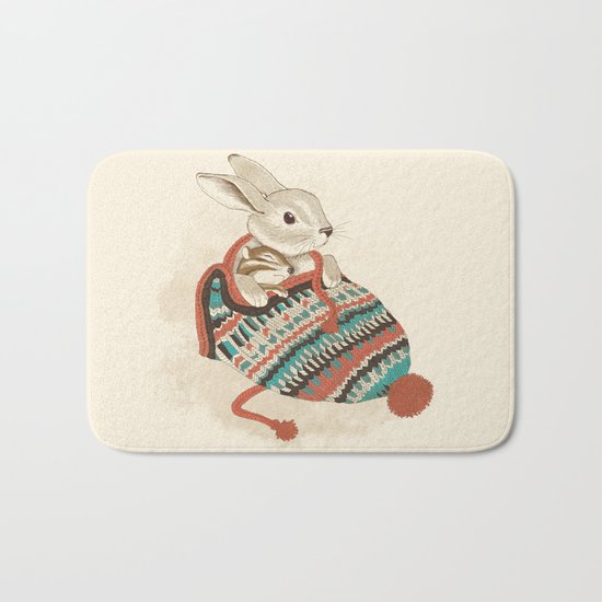 cozy chipmunk Bath Mat