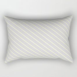 [ Thumbnail: Light Gray and Light Yellow Colored Lines/Stripes Pattern Rectangular Pillow ]