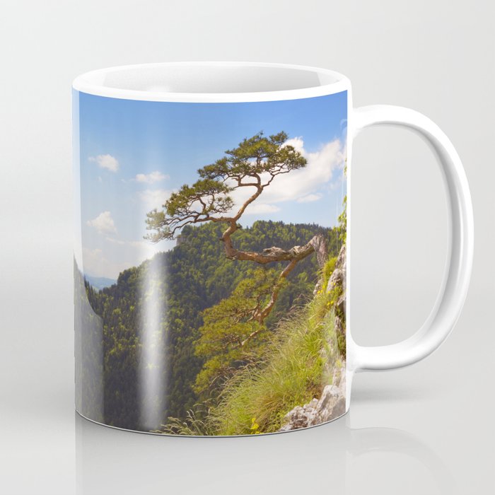Pine tree at the Dunajec Canyon on the Polish border Coffee Mug