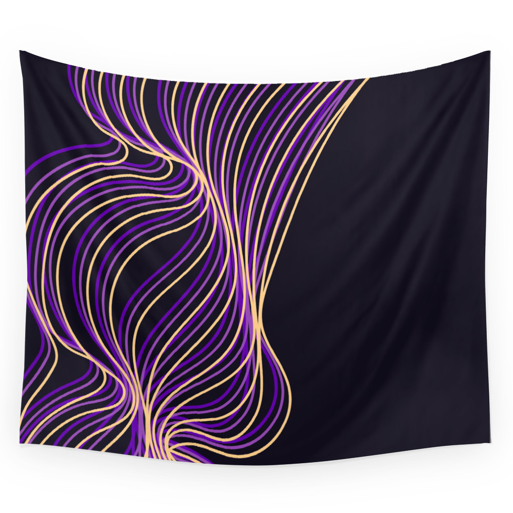 Waves Wall Tapestry by mariegermoni