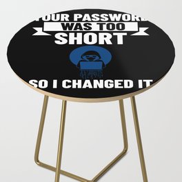 Password Hacker Phishing Computer Hacking Side Table