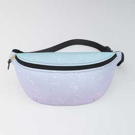 turquoise and lavender pastel bokeh effect ombre gradient Fanny Pack