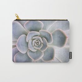 Nature Photography | Cactus Art | Pink and Blue Succulent | Plant | Botanical Carry-All Pouch