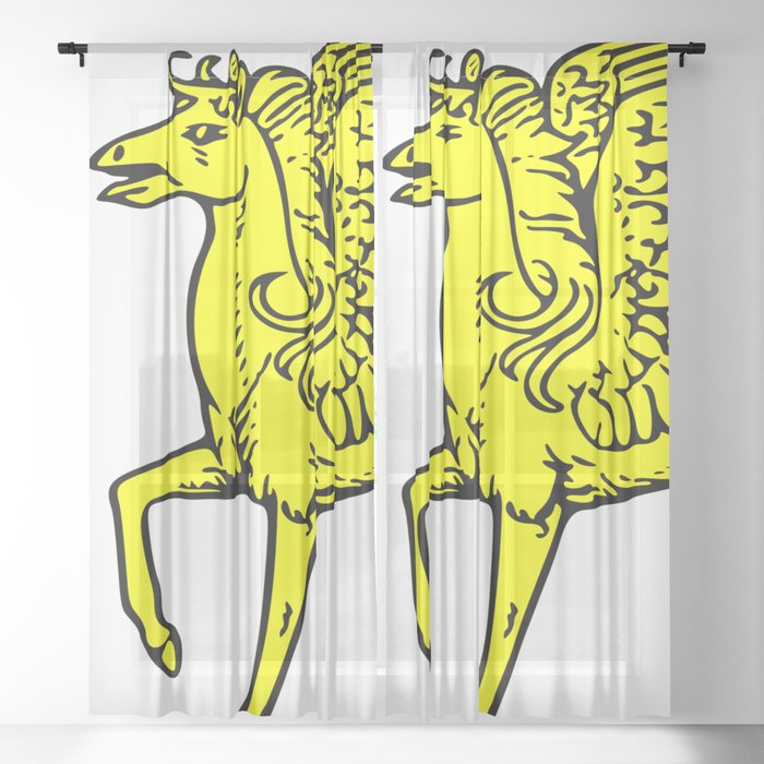 Pegasus shield 1. Sheer Curtain
