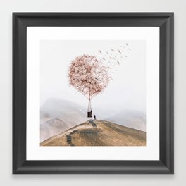 Flying Dandelion Framed Art Print