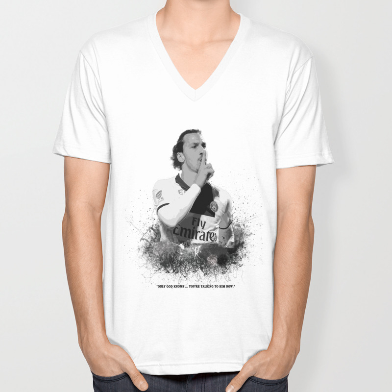 Retention stock have fun Zlatan Ibrahimovic V Neck T Shirt by Sjors van den Hout | Society6