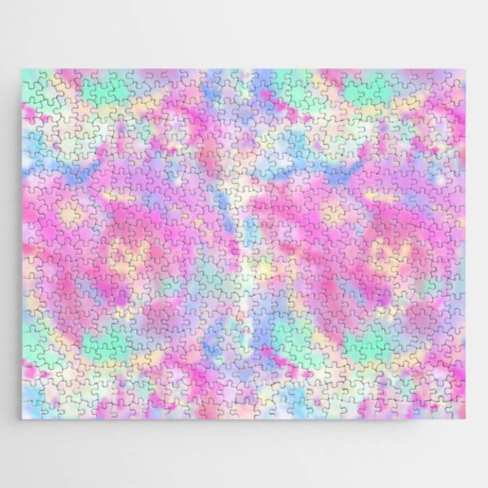  Abstract Pink Bohemian Watercolor Art Jigsaw Puzzle