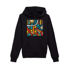 Colorful  Graffiti Geometric Abstract Lines Art Kids Pullover Hoodie