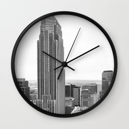 Minneapolis Black and White Photography | City Views Wall Clock