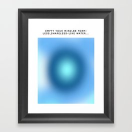 Spiritual Blue Aura Gradient Ombre Sombre Abstract  Framed Art Print