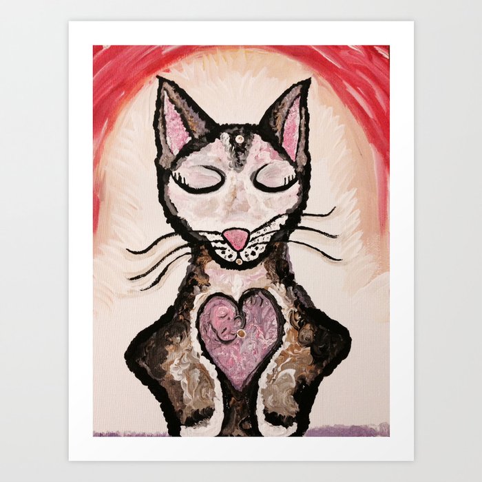 Zen Cat Art Print
