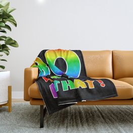 [ Thumbnail: HAPPY 80TH BIRTHDAY - Multicolored Rainbow Spectrum Gradient Throw Blanket ]