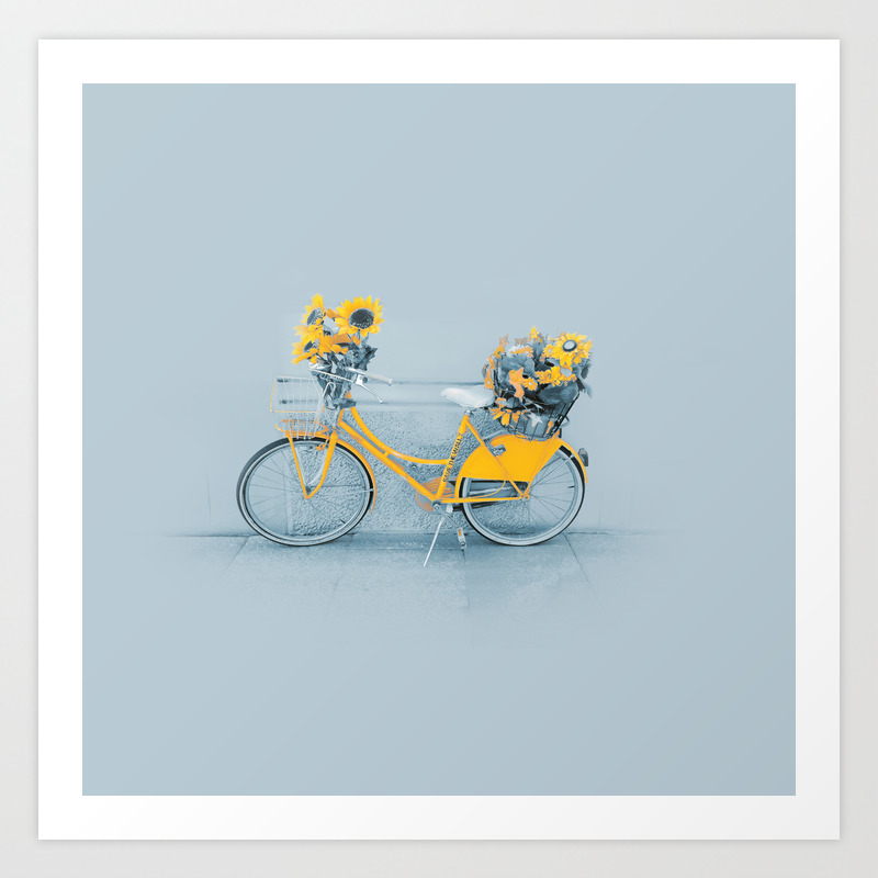 yellow vintage bike