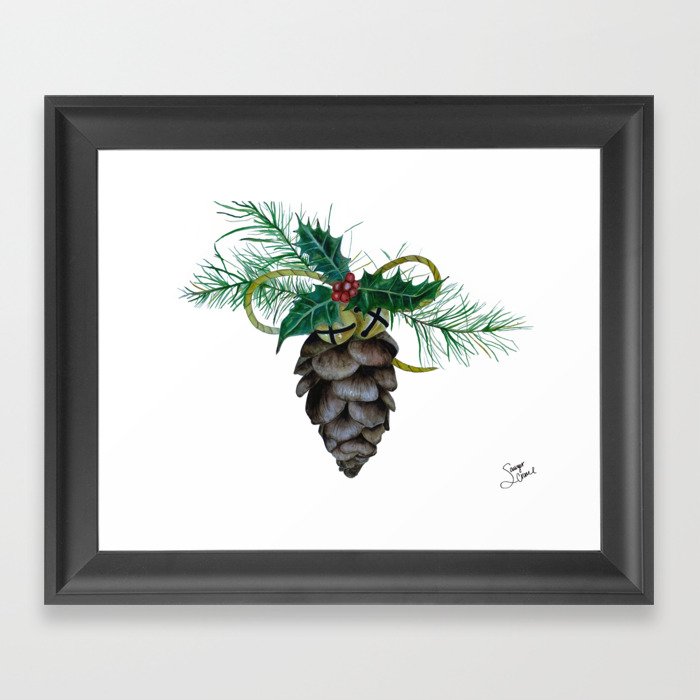 Winter Pinecone  Framed Art Print