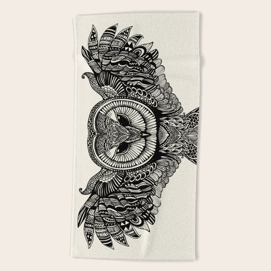 Barn Owl Beach Towel