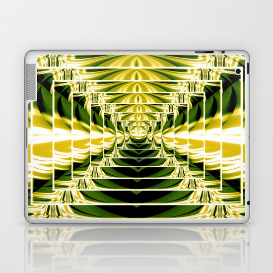 Abstract.Green,Yellow,Black,White,Lime. Laptop & iPad Skin