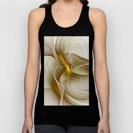 Abstract With Colors Of Precious Metals, Fractal Art Unisex Tank Top