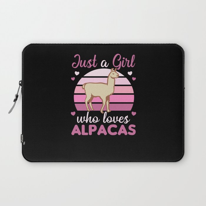 Only A Girl Loves Alpacas - Sweet Alpaca Laptop Sleeve