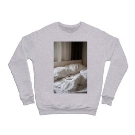 digital oil painting of a cozy morning in bed with coffee  Crewneck Sweatshirt