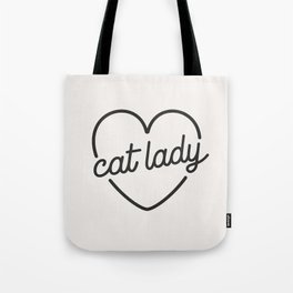 Cat Lady - French Vanilla White Tote Bag