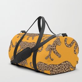 Kitty Parade - Classic Camel on Tangerine Duffle Bag
